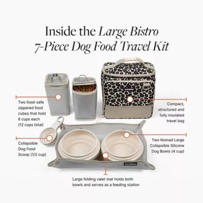 Cleverpup Bistro Box, 7-Piece Dog Food Travel Kit W/ Collapsible Bowls, Insulated Travel Bag & More - Image 4