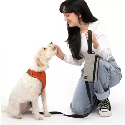 Cleverpup Porter 2-in-1 Dog Gear Backpack W/ Leash Clip For Hands-Free Walking &  Food-Safe Pouches - Image 4