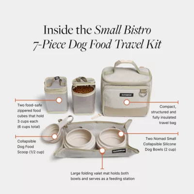 Cleverpup Bistro Box, 7-Piece Dog Food Travel Kit W/ Collapsible Bowls, Insulated Travel Bag & More - Image 3