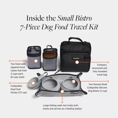 Cleverpup Bistro Box, 7-Piece Dog Food Travel Kit W/ Collapsible Bowls, Insulated Travel Bag & More - Image 3