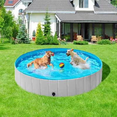 Yaheetech Foldable Pet Pool - Black, Blue, Gray, XXL, 63-in - Image 2