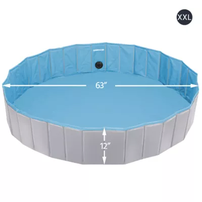 Yaheetech Foldable Pet Pool - Black, Blue, Gray, XXL, 63-in - Image 3