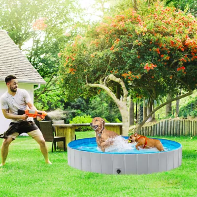 Yaheetech Foldable Pet Pool - Black, Blue, Gray XXXL, 71-in - Image 2
