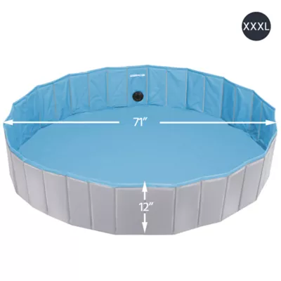 Yaheetech Foldable Pet Pool - Black, Blue, Gray XXXL, 71-in - Image 3