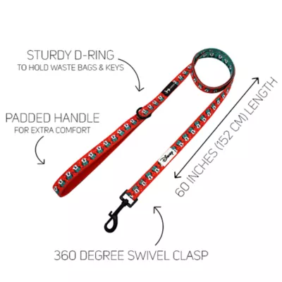 Sassy Woof Disney™ Mickey Mouse & Minnie Mouse Holiday Dog Leash, 5 FT - Image 3