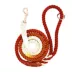 Sassy Woof Hand-Spliced Cotton Rope Dog Leash with Rose Gold Hardware, 5 ft image thumbnail 1