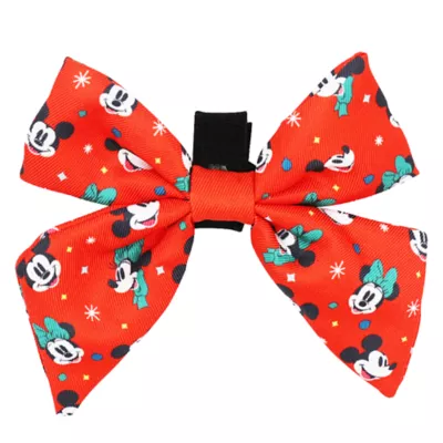 Sassy Woof Disney™ Mickey Mouse & Minnie Mouse Holiday Dog Sailor Bow, 5 x 4.5 in - Image 1