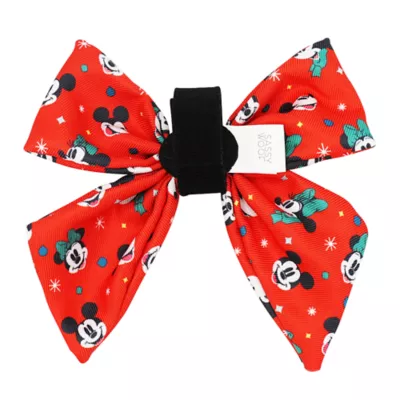 Sassy Woof Disney™ Mickey Mouse & Minnie Mouse Holiday Dog Sailor Bow, 5 x 4.5 in - Image 3
