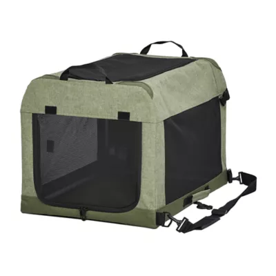 Midwest® Foldable Canine Camper Tent Crate W/ Ventilated Windows & No-Slip Feet, Green - Image 2
