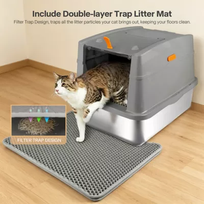 All For Paws Stainless Steel Cat Litter Box Base, Durable & Easy to Clean - Image 4