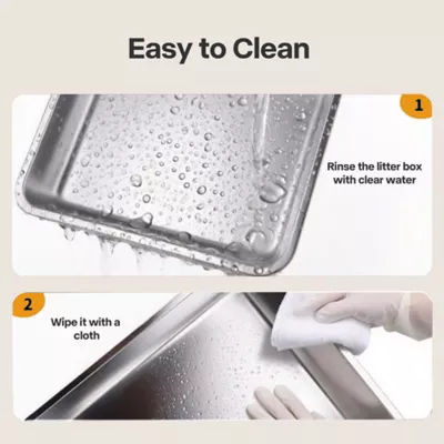 All For Paws Stainless Steel Cat Litter Box Base, Durable & Easy to Clean - Image 6