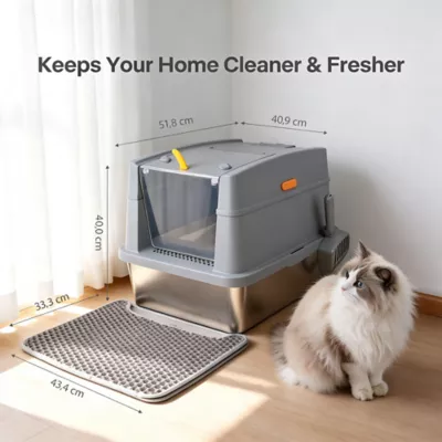 All For Paws Stainless Steel Cat Litter Box Base, Durable & Easy to Clean - Image 7
