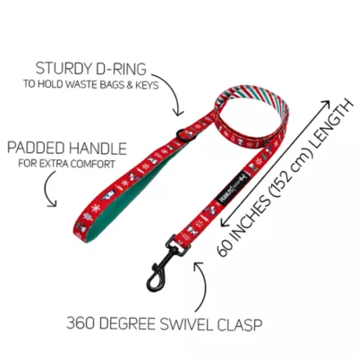 Sassy Woof Peanuts™ Beagle Bells Holiday Dog Leash, 5 FT - Image 3