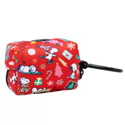 Sassy Woof Peanuts™ Beagle Bells Holiday Neoprene Dog Waste Bag Holder with Bag Roll - Image 2
