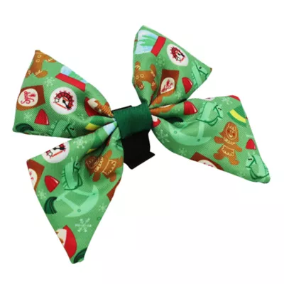Sassy Woof Elf™ Holiday Dog Sailor Bow with Collar Straps, 5 x 4.5 in - Image 2