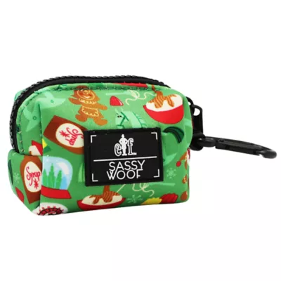 Sassy Woof Elf™ Holiday Neoprene Dog Waste Bag Holder with Bag Roll - Image 1