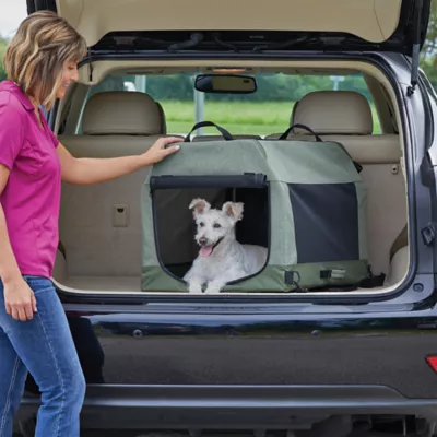 Midwest® Foldable Canine Camper Tent Crate W/ Ventilated Windows & No-Slip Feet, Green - Image 4