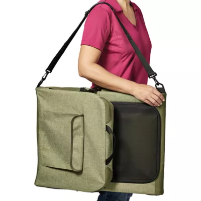 Midwest® Foldable Canine Camper Tent Crate W/ Ventilated Windows & No-Slip Feet, Green - Image 5