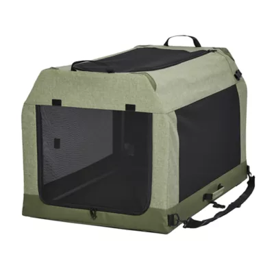 Midwest® Foldable Canine Camper Tent Crate W/ Ventilated Windows & No-Slip Feet, Green - Image 2