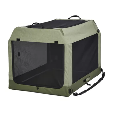 Midwest® Foldable Canine Camper Tent Crate W/ Ventilated Windows & No-Slip Feet, Green - Image 2