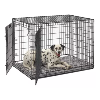 Midwest® QuietTime Pan Covers, Dog Crate Pan Cover, Grey Floral Print - Image 4