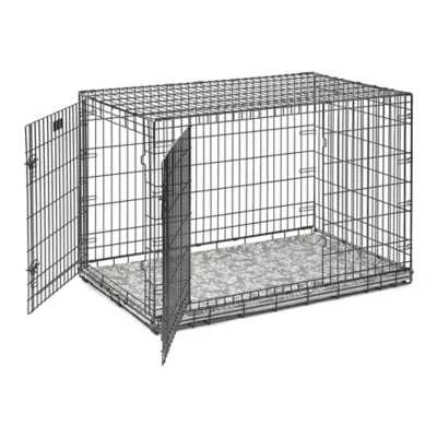 Midwest® QuietTime Pan Covers, Dog Crate Pan Cover, Grey Floral Print - Image 4