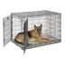 Midwest® QuietTime Pan Covers, Dog Crate Pan Cover, Grey Floral Print image thumbnail 5