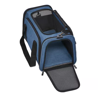 Midwest® Duffy Expandable Pet Carrier W/ Expandable Sides & Multiple Access Points, Blue - Image 2
