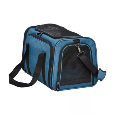 Midwest® Duffy Expandable Pet Carrier W/ Expandable Sides & Multiple Access Points, Blue - Image 1