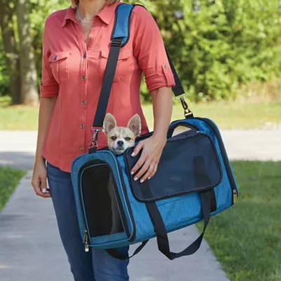 Midwest® Duffy Expandable Pet Carrier W/ Expandable Sides & Multiple Access Points, Blue - Image 6