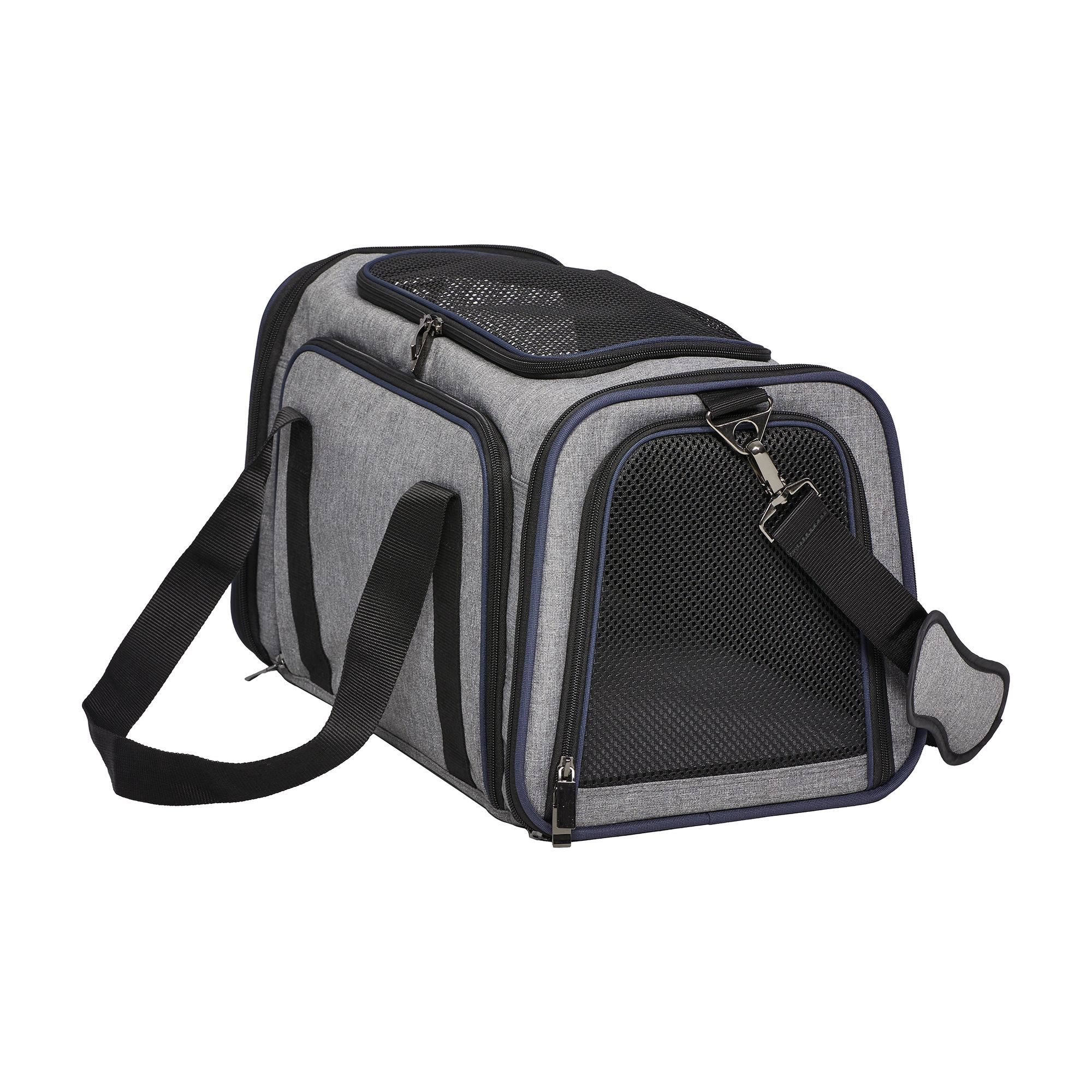 Midwest® Duffy Expandable Pet Carrier W/ Expandable Sides & Multiple Access Points, Gray - thumbnail 10