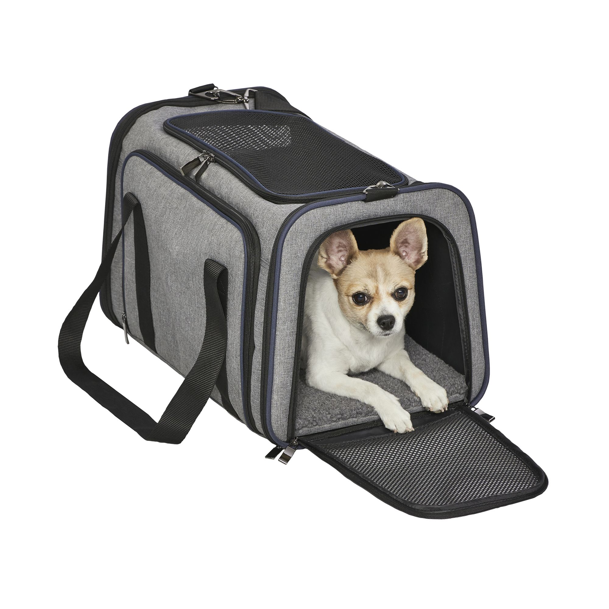 Midwest® Duffy Expandable Pet Carrier W/ Expandable Sides & Multiple Access Points, Gray - thumbnail 3