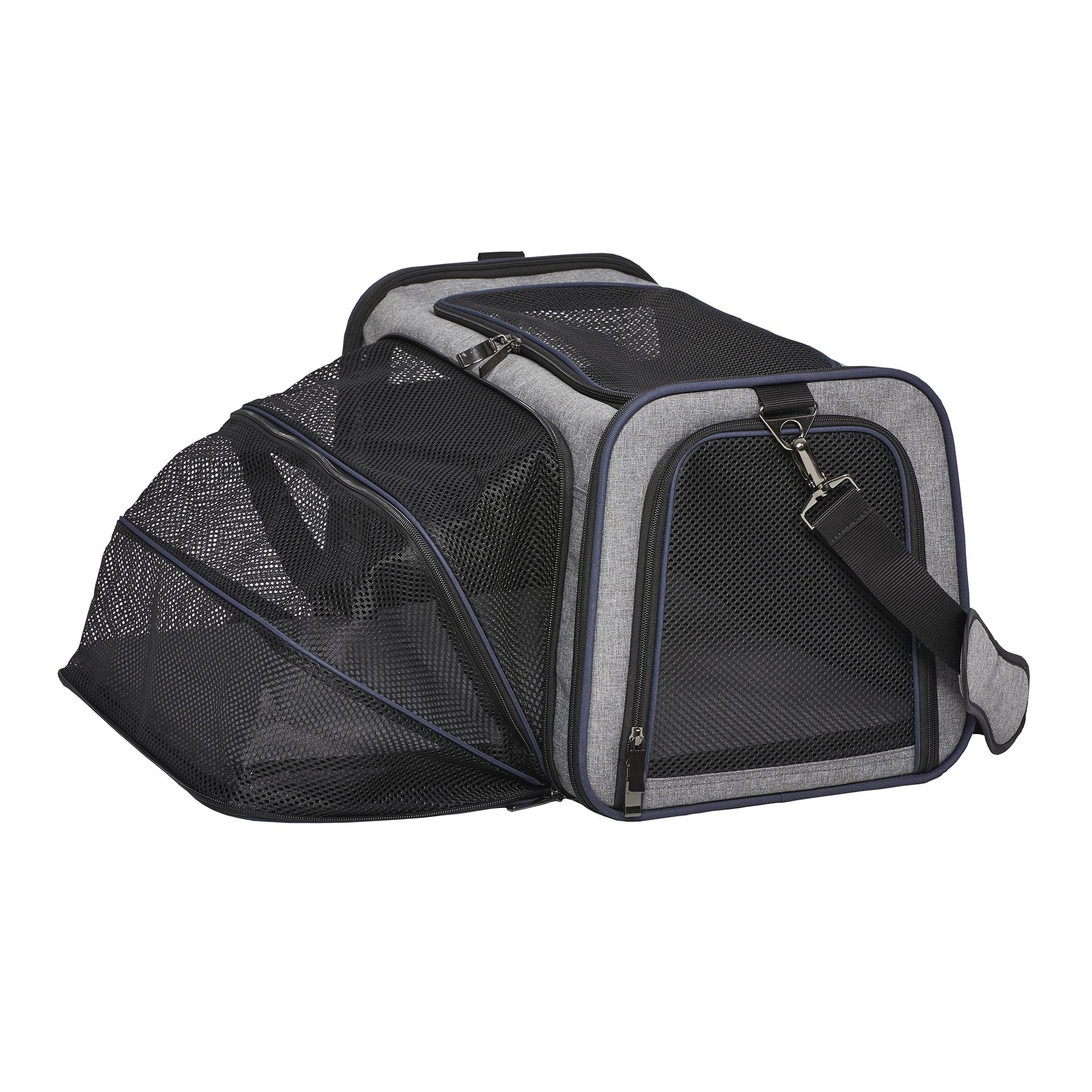 Midwest® Duffy Expandable Pet Carrier W/ Expandable Sides & Multiple Access Points, Gray - thumbnail 7