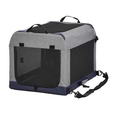 Midwest® Foldable Canine Camper Tent Crate W/ Ventilated Windows & No-Slip Feet, Gray - Image 2