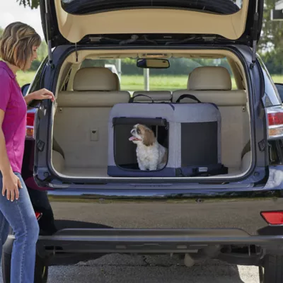 Midwest® Foldable Canine Camper Tent Crate W/ Ventilated Windows & No-Slip Feet, Gray - Image 3