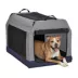 Midwest® Foldable Canine Camper Tent Crate W/ Ventilated Windows & No-Slip Feet, Gray image thumbnail 1