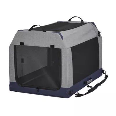 Midwest® Foldable Canine Camper Tent Crate W/ Ventilated Windows & No-Slip Feet, Gray - Image 2