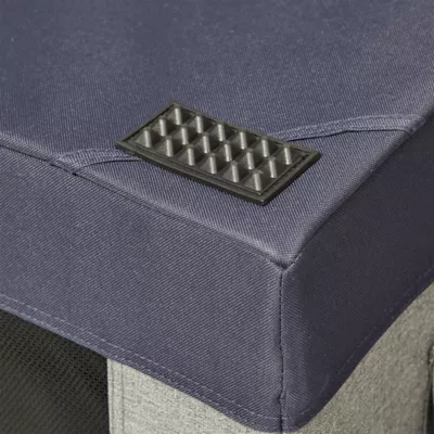 Midwest® Foldable Canine Camper Tent Crate W/ Ventilated Windows & No-Slip Feet, Gray - Image 6