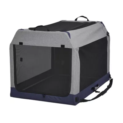 Midwest® Foldable Canine Camper Tent Crate W/ Ventilated Windows & No-Slip Feet, Gray - Image 1