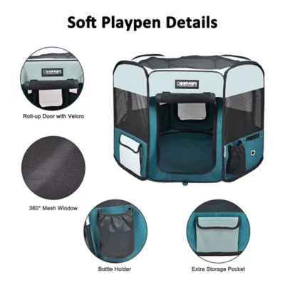 Jespet Soft Pet Playpen, Portable Indoor & Outdoor Pet Enclosure for Dogs, 45 Inch - Image 3