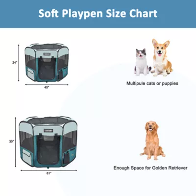 Jespet Soft Pet Playpen, Portable Indoor & Outdoor Pet Enclosure for Dogs, 45 Inch - Image 5