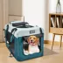 Jespet Soft Dog Crate, Portable Folding Travel Kennel for Dogs, Teal Blue image thumbnail 7