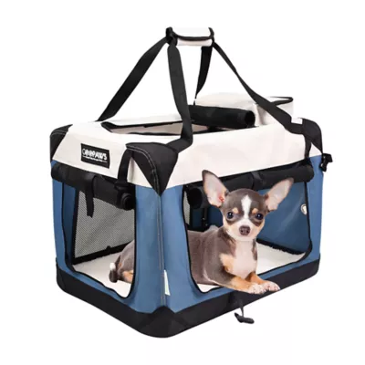 Jespet Soft Dog Crate, Portable Folding Travel Kennel for Dogs, Lake Blue - Image 1