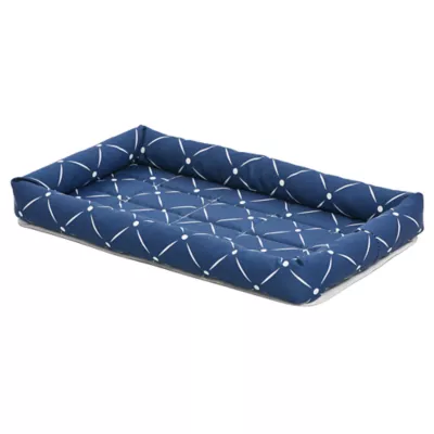 Midwest® QuietTime Ashton Bolster Bed For Pets, Machine Washable & Dryable, Blue - Image 2