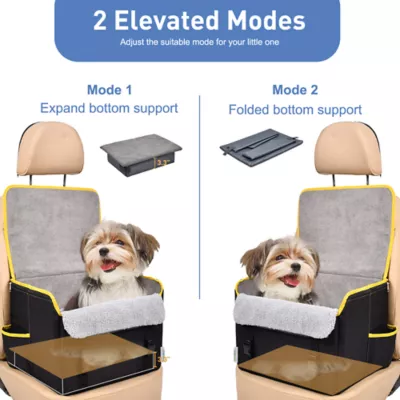GOOPAWS Dog Car Seat, Travel Booster Seat for Dogs, 16 Inch - Image 4