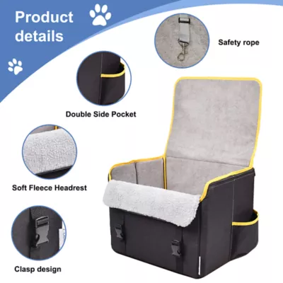GOOPAWS Dog Car Seat, Travel Booster Seat for Dogs, 16 Inch - Image 6
