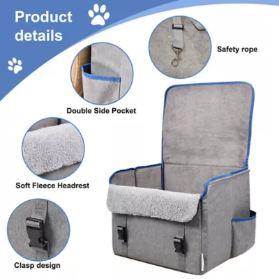 GOOPAWS Dog Car Seat, Travel Booster Seat for Dogs, 16 Inch - Image 6