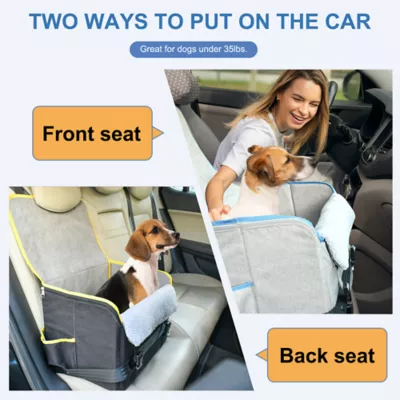 GOOPAWS Dog Car Seat, Travel Booster Seat for Dogs, 16 Inch - Image 7