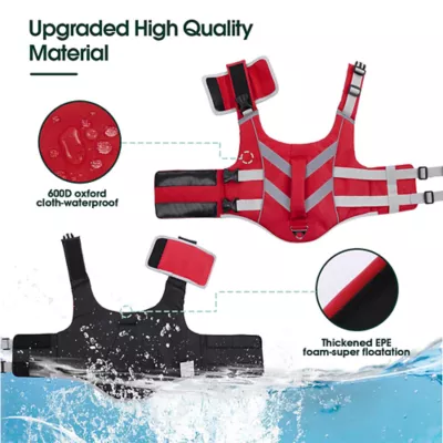Kuoser High Flotation Dog Floation Aid with Rescue Handle for Swimming & Boating - Image 3