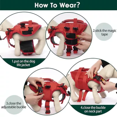 Kuoser Reflective Dog Floation Aid for Swimming, Boating, & Water Sports - Image 7